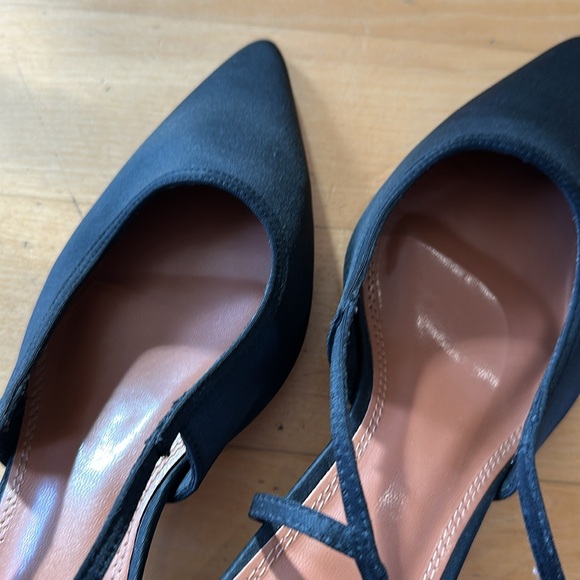 ASOS design black satin sling heels - Picture 7 of 11